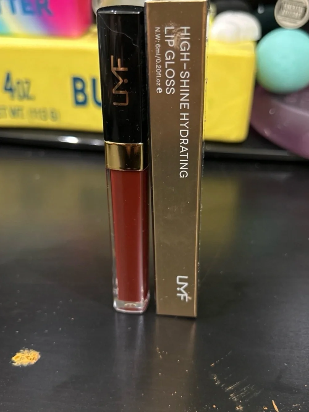 High-Shine Hydrating Lip Gloss — Deep Red